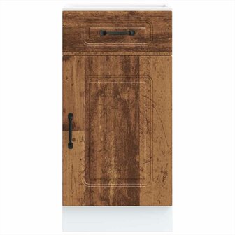 Keuken onderkast Kalmar bewerkt hout oud houtkleurig 4