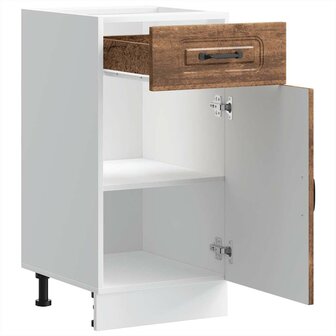 Keuken onderkast Kalmar bewerkt hout oud houtkleurig 5