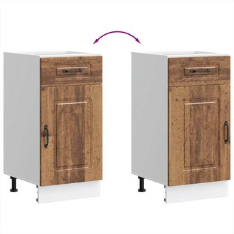 Keuken onderkast Kalmar bewerkt hout oud houtkleurig 8