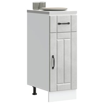 Keuken onderkast Lucca bewerkt hout betongrijs 3