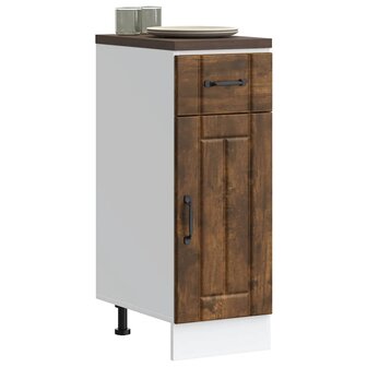 Keuken onderkast Lucca bewerkt hout gerookt eikenkleurig 3
