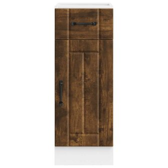Keuken onderkast Lucca bewerkt hout gerookt eikenkleurig 4