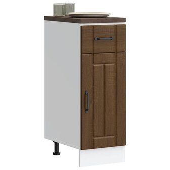 Keuken onderkast Lucca bewerkt hout bruin eikenkleur 3