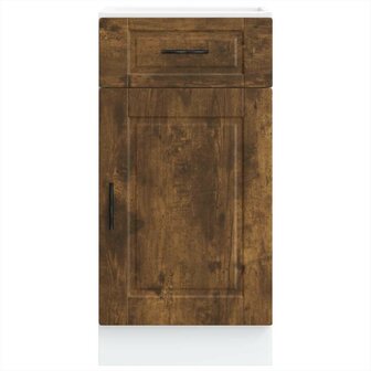 Keuken onderkast &quot;Porto&quot; bewerkt hout gerookt eikenkleurig 4