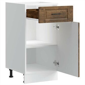 Keuken onderkast &quot;Porto&quot; bewerkt hout gerookt eikenkleurig 5