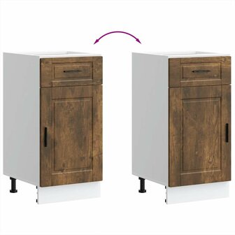 Keuken onderkast &quot;Porto&quot; bewerkt hout gerookt eikenkleurig 8