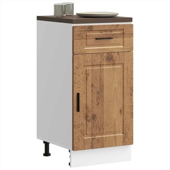 Keuken onderkast &quot;Porto&quot; bewerkt hout oud houtkleurig 1