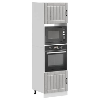 Ovenkasten 2 st Kalmar bewerkt hout grijs sonoma eikenkleurig 1