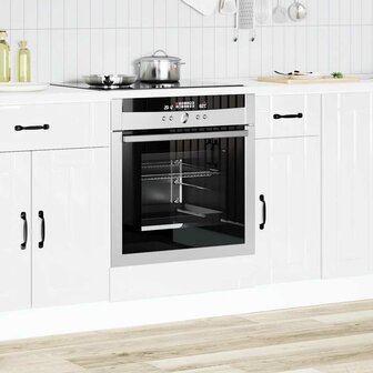 Ovenkast Lucca bewerkt hout hoogglans wit 3