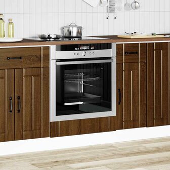Ovenkast Lucca bewerkt hout bruin eikenkleur 3