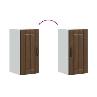 Keukenwandkast Lucca bewerkt hout bruin eikenkleur 8