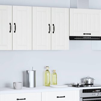 Keukenwandkast Lucca bewerkt hout wit 3