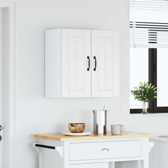 Keukenwandkast Lucca bewerkt hout wit 4