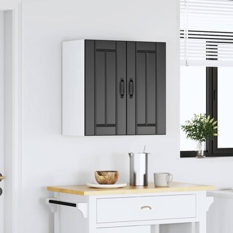 Keukenwandkast Lucca bewerkt hout zwart 4