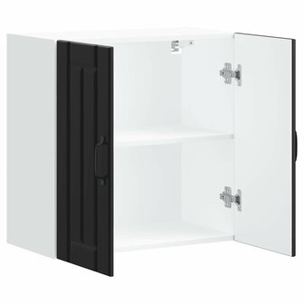 Keukenwandkast Lucca bewerkt hout zwart 6