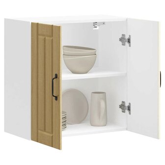 Keukenwandkast Lucca bewerkt hout sonoma eikenkleurig 1