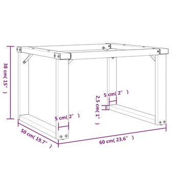 Salontafelpoten O-frame 60x50x38 cm staal 9