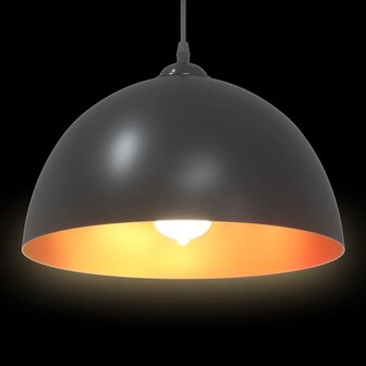 Hanglampen 2 st In hoogte verstelbaar E27 30 cm metaal zwart 7
