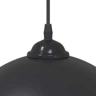 Hanglampen 2 st In hoogte verstelbaar E27 30 cm metaal zwart 9