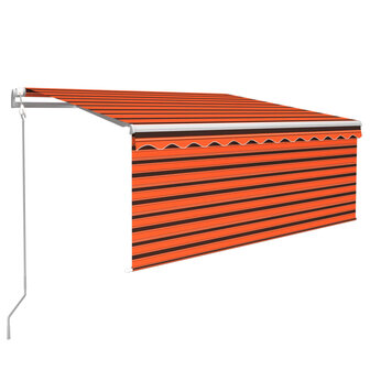 Luifel automatisch uittrekbaar met rolgordijn 3x2,5 m oranje 2