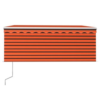 Luifel automatisch uittrekbaar met rolgordijn 3x2,5 m oranje 3