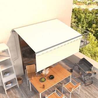 Luifel automatisch uittrekbaar rolgordijn 3,5x2,5 m cr&egrave;mekleur 1
