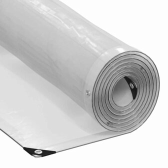Doorzichtig zeildoek met zeilringen 1x5 m polyethyleen 2