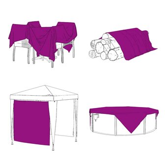 Doorzichtig zeildoek met zeilringen 1x5 m polyethyleen 5