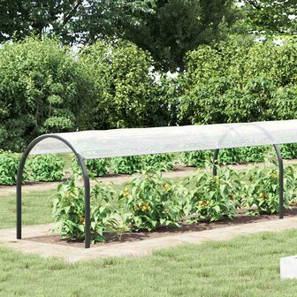 Doorzichtig zeildoek met zeilringen 1x8 m polyethyleen 3