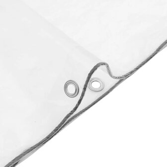 Doorzichtig zeildoek met zeilringen 1x8 m polyethyleen 9