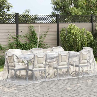Doorzichtig zeildoek met zeilringen 2x6 m polyethyleen 2