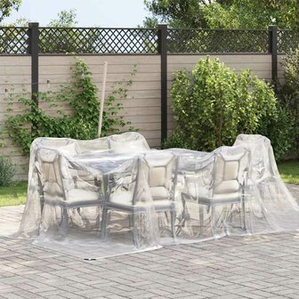 Doorzichtig zeildoek met zeilringen 3x3 m polyethyleen 2