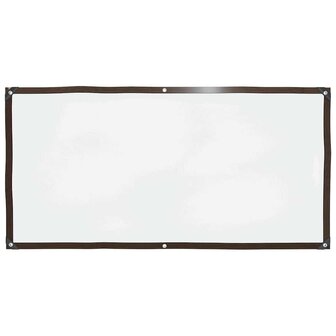 Doorzichtig zeildoek met zeilringen 1x2 m polyethyleen 1