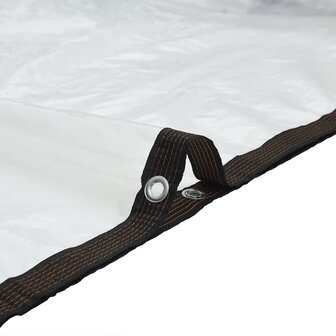 Doorzichtig zeildoek met zeilringen 1x3 m polyethyleen 8