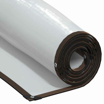 Doorzichtig zeildoek met zeilringen 1x8 m polyethyleen 1