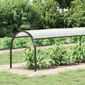 Doorzichtig zeildoek met zeilringen 1x8 m polyethyleen 2