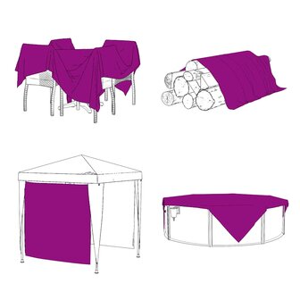 Doorzichtig zeildoek met zeilringen 1x12 m polyethyleen 5