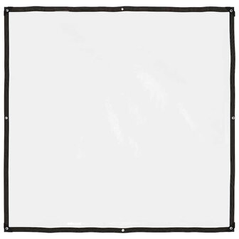 Doorzichtig zeildoek met zeilringen 2x2 m polyethyleen 1