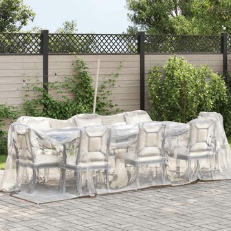 Doorzichtig zeildoek met zeilringen 2x5 m polyethyleen 2