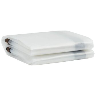 Doorzichtig zeildoek met zeilringen 2x8 m polyethyleen 3