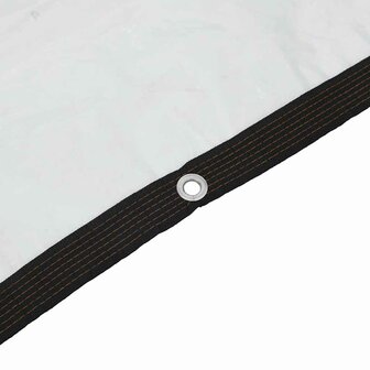 Doorzichtig zeildoek met zeilringen 2x8 m polyethyleen 8