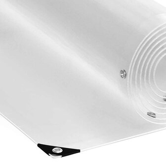 Doorzichtig zeildoek met zeilringen 1x2 m PVC 4