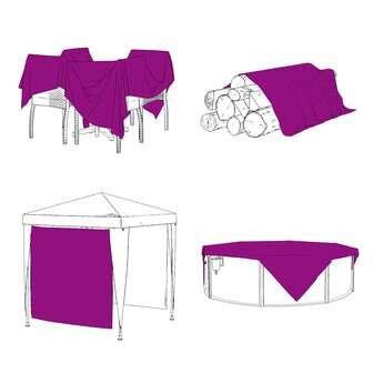 Doorzichtig zeildoek met zeilringen 1x2 m PVC 6