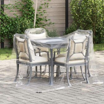 Doorzichtig zeildoek met zeilringen 2x2 m PVC 1