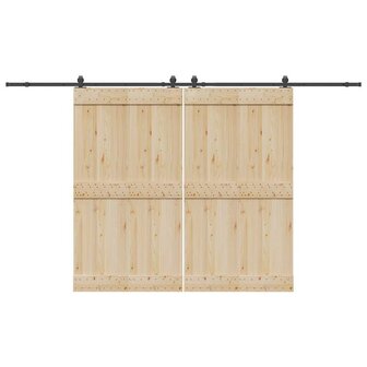 Doos met onderdelen voor schuifdeur 366 cm staal zwart 1
