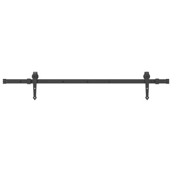Doos met onderdelen voor schuifdeur 152,5 cm staal zwart 4