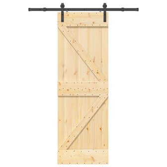 Schuifdeur met beslag 70x210 cm massief grenenhout 1