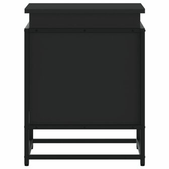 Opbergbox met deksel 40x40x51,5 cm bewerkt hout zwart 4