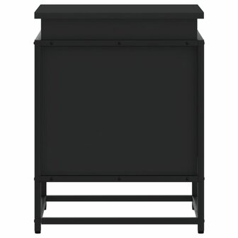 Opbergbox met deksel 40x40x51,5 cm bewerkt hout zwart 5