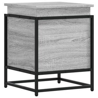 Opbergbox met deksel 40x40x51,5 cm bewerkt hout grijs sonoma 2